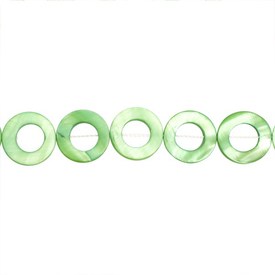 1114-0632-03 - Lake Shell Bead Round Donut 20MM Lime 16'' String 1114-0632-03,Bead,Natural,Lake Shell,20MM,Round,Round,Donut,Green,Lime,China,Dollar Bead,16'' String,montreal, quebec, canada, beads, wholesale