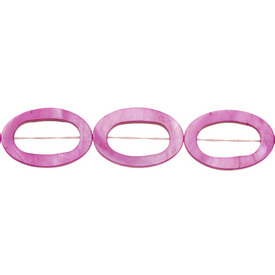 *1114-0695-13 - Lake Shell Bead Oval 20X30MM Light Fuchsia 16'' String *1114-0695-13,montreal, quebec, canada, beads, wholesale
