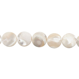 *A-1114-0906-01 - Mother Of Pearl Bead Round Flat 10MM Natural Tan 16'' String *A-1114-0906-01,Beads,Bead,Natural,Mother Of Pearl,10mm,Round,Round,Flat,0,Natural Tan,China,16'' String,montreal, quebec, canada, beads, wholesale