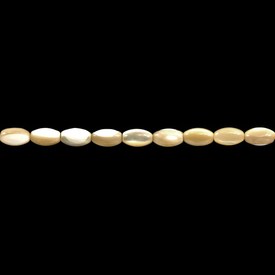 A-1114-0908-01 - Mother Of Pearl Bead Rice 6X9MM Natural Tan 16'' String A-1114-0908-01,montreal, quebec, canada, beads, wholesale
