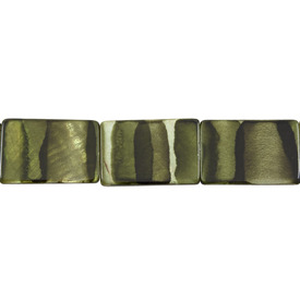 *1114-1107-25 - Bille Coquillage d'Eau Douce Rectangle Plat 20X30MM Vert Mixé Corde de 16 Pouces *1114-1107-25,montreal, quebec, canada, beads, wholesale