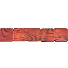 *1114-1109-01 - Fresh Water Shell Bead Flat Square With Stripes 20MM Hyacinth 16'' String *1114-1109-01,Bead,Natural,Fresh Water Shell,20MM,Square,Flat Square,With Stripes,Red,Hyacinth,China,16'' String,montreal, quebec, canada, beads, wholesale