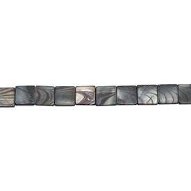 *1114-1110-03 - Fresh Water Shell Bead Flat Square With Stripes 10MM Grey 16'' String *1114-1110-03,Beads,Shell,Animal Pattern,Bead,Natural,Fresh Water Shell,Square,Flat Square,With Stripes,Grey,Grey,China,16'' String,montreal, quebec, canada, beads, wholesale