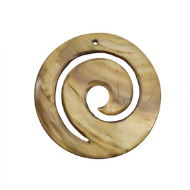 *1114-1302-09 - Lake Shell Pendant Round Spiraled 50MM Brown 1pc *1114-1302-09,Pendant,Natural,Lake Shell,50MM,Round,Round,Spiraled,Brown,Brown,China,1pc,montreal, quebec, canada, beads, wholesale