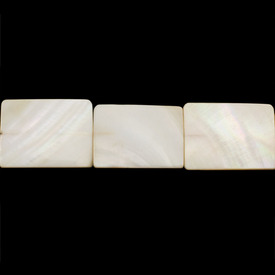 1114-1403 - Double Side Shell Bead Rectangle 25X35MM Natural 16'' String 1114-1403,Beads,Shell,Double side,Bead,Natural,Double Side Shell,25X35MM,Square,Rectangle,0,Natural,China,16'' String,montreal, quebec, canada, beads, wholesale
