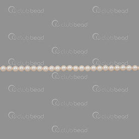 1114-5801-0305 - Shell Pearl Bead Stellaris Round 3mm Pink 0.5mm hole 15in String 1114-5801-0305,String,montreal, quebec, canada, beads, wholesale