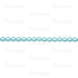 1114-5801-0441 - Shell Pearl Bead Stellaris Round 4mm Light Blue 0.5mm hole 15in String (app98pcs) 1114-5801-0441,perl,montreal, quebec, canada, beads, wholesale