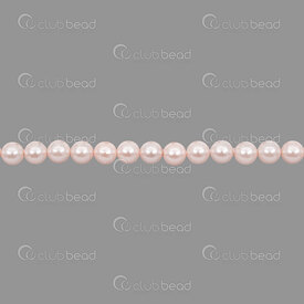 1114-5801-0605 - Shell Pearl Bead Stellaris Round 6mm Pink 15.5'' String (app65pcs) 1114-5801-0605,stellars,Shell Pearl,Bead,Stellaris,Natural,Shell Pearl,6mm,Round,Round,Pink,Pink,China,15.5'' String (app65pcs),montreal, quebec, canada, beads, wholesale