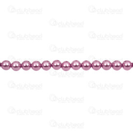 1114-5801-0609 - Shell Pearl Bead Stellaris Round 6mm Purple 0.5mm hole 15.5" String (app65pcs) 1114-5801-0609,Beads,montreal, quebec, canada, beads, wholesale