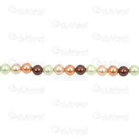 1114-5801-0617 - Bille Perle de Coquillage Stellaris Rond 6mm Vert/Rose/Cuivre Corde 15,5 Pouces (env65pcs) 1114-5801-0617,Billes,6mm,Rond,15.5'' String (app65pcs),Bille,Stellaris,Naturel,Shell Pearl,6mm,Rond,Rond,Mix,Green/Pink/Copper,Chine,montreal, quebec, canada, beads, wholesale