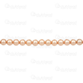1114-5801-06S39 - Shell Pearl Bead Stellaris Round 6mm Champagne Stardust 0.5mm hole 0.8mm hole 15in String (app58pcs) 1114-5801-06S39,Beads,Shell,montreal, quebec, canada, beads, wholesale