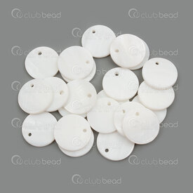 1114-9051-0115 - Mother of Pearl Charm Round Disc 15mm Plain with 1.5mm Hole Natural 50pcs 1114-9051-0115,breloque disque,montreal, quebec, canada, beads, wholesale