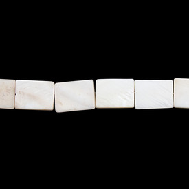 *1114-9912-95 - Shell Bead Rectangle Flat 15X20MM Natural App. 15'' String  Limited Quantity! *1114-9912-95,Beads,Shell,Lake shell,montreal, quebec, canada, beads, wholesale