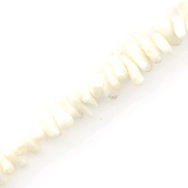 *A-1115-02105-01 - Bille Corail Bambou Morceau Blanc Corde de 16 Pouces *A-1115-02105-01,montreal, quebec, canada, beads, wholesale