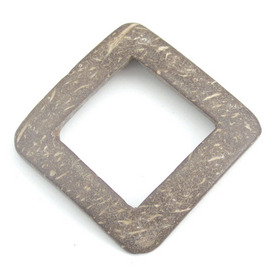 *1116-0129 - Coconut Pendant Square Donut 38MM 10pcs *1116-0129,Clearance by Category,Organic,Coconut,Pendant,Wood,Coconut,38MM,Square,Square,Donut,China,10pcs,montreal, quebec, canada, beads, wholesale