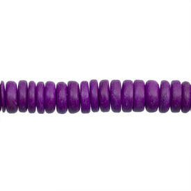 1116-0201-05 - Coconut Bead Pukalet 10MM Purple 16'' String Philippines 1116-0201-05,montreal, quebec, canada, beads, wholesale