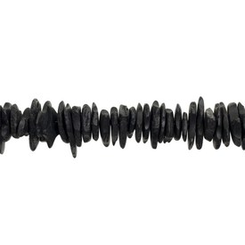 *1116-0207-BLK - Coconut Bead Free Form Black 16'' String *1116-0207-BLK,Coconut,Bead,Wood,Coconut,Free Form,Free Form,Black,Black,China,16'' String,montreal, quebec, canada, beads, wholesale