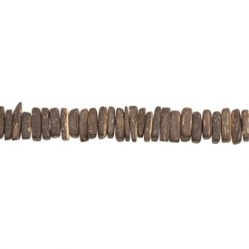 *1116-0217-BRN - Coconut Bead Stick 0.5'' Brown Center Drilled 16'' String *1116-0217-BRN,Beads,Nuts,Coconut,Stick,Bead,Wood,Coconut,0.5'',Stick,Brown,Brown,Center Drilled,China,16'' String,montreal, quebec, canada, beads, wholesale