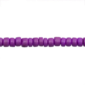 1116-0221-05 - Coconut Bead Pukalet 6MM Purple 16'' String Philippines 1116-0221-05,montreal, quebec, canada, beads, wholesale