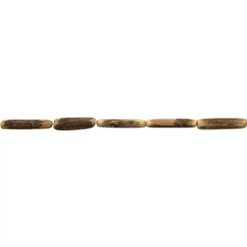 *1116-0223 - Bille Noix de Coco Tube App. 3x15mm Naturel Corde de 32 Pouces *1116-0223,montreal, quebec, canada, beads, wholesale