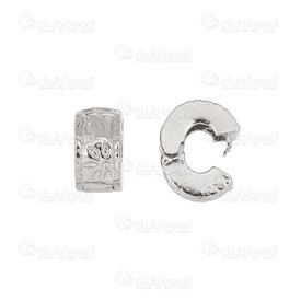 1118-0515-01 - Stopper Bead European Style Cylinder Half Flower 10mm Nickel Large Hole 5pcs 1118-0515-01,European style,Stopper Bead,European Style,Metal,10mm,Cylinder,Cylinder,Half Flower,Grey,Nickel,Large Hole,China,5pcs,montreal, quebec, canada, beads, wholesale