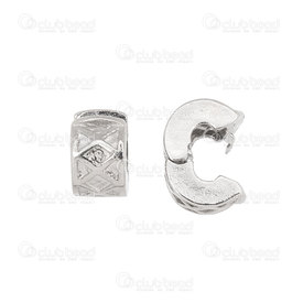 1118-0515-09 - Stopper Bead European Style Cylinder Crossed Line 10mm Nickel Large Hole 5pcs 1118-0515-09,European style,Beads,Stopper Bead,European Style,Metal,10mm,Cylinder,Cylinder,Crossed Line,Grey,Nickel,Large Hole,China,5pcs,montreal, quebec, canada, beads, wholesale