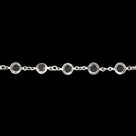 *1122-5800-01 - Stellaris Metal Crystal Links Channel Style Chain Silver Plated 6mm Crystal 1m *1122-5800-01,Metal,Crystal Links Channel Style,Chain,Silver Plated,6mm,Crystal,1m,China,Stellaris,montreal, quebec, canada, beads, wholesale