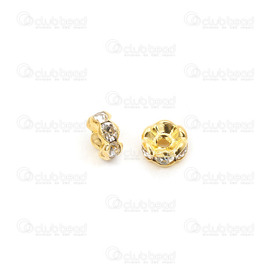 1190-02321-GL - Rhinestone Bead Rondelle Fancy Edge 6mm Crystal Gold 1.2mm Hole 20pcs 1190-02321-GL,Beads,Rhinestones,Rondelle,Bead,Glass,Rhinestone,6mm,Round,Rondelle,Fancy Edge,Crystal,Gold,1.2mm Hole,20pcs,montreal, quebec, canada, beads, wholesale