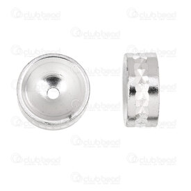 1190-0235-WH - Aluminum Bead Spacer Rondelle 5x12mm Diamond Cut Design 1.5mm hole Natural 20pcs !LIMITED QUANTITY! 1190-0235-WH,Findings,Spacers,Rhinestones,montreal, quebec, canada, beads, wholesale