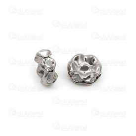1190-02501-BN - Rhineston spacer FANCY EDGE 8mm black nickel with crystal color 20 pcs 1190-02501-BN,Cristal noir,montreal, quebec, canada, beads, wholesale