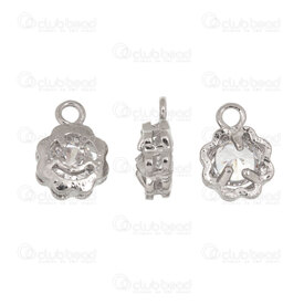1190-5131 - Metal Charm Smiley Round 12.5x9.5x4.5mm High Quality Clear Cubic Zirconium Natural 10pcs  !LIMITED QUANTITY! 1190-5131,Charms,Metal,montreal, quebec, canada, beads, wholesale