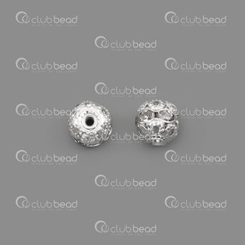 1190-5200-003 - Rhinestone Bead Ball 6mm Crystal Silver 20pcs 1190-5200-003,Beads,Rhinestones,6mm,Bead,Metal,Rhinestone,6mm,Round,Ball,Crystal,Silver,China,20pcs,montreal, quebec, canada, beads, wholesale