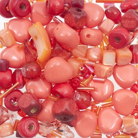 *1199-0002-01 - Various Material Bead Assortment Red Mix 1 Box *1199-0002-01,Beads,montreal, quebec, canada, beads, wholesale