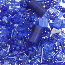 *1199-0002-03 - Various Material Bead Assortment Royal Blue 1 Box *1199-0002-03,montreal, quebec, canada, beads, wholesale