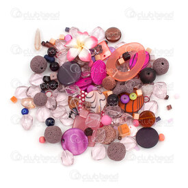 1199-0010-MIX5 - Bille Assortiment Matériau-Couleur-Dimension-Forme Assortiment Mauve 1 Sac (app. 300g)  Quantité Limitée! 1199-0010-MIX5,Billes,Bille,Assorted Material-Colors-Sizes-Shapes,Purple Mix,Chine,1 Bag (app. 300g),Limited Quantity!,montreal, quebec, canada, beads, wholesale