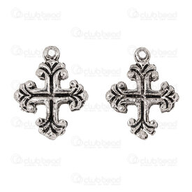 *1413-08171 - Pendentif de Metal Croix 20x16mm Nickel Antique 10pcs *1413-08171,Métal,1.13,montreal, quebec, canada, beads, wholesale