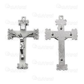 1413-08179 - Metal Pendant Cross Religious 31x53mm Nickel With Center in Plastic 10pcs 1413-08179,Pendant,Metal,Metal,31x53mm,Cross,Religious,Grey,Nickel,With Center in Plastic,China,10pcs,montreal, quebec, canada, beads, wholesale