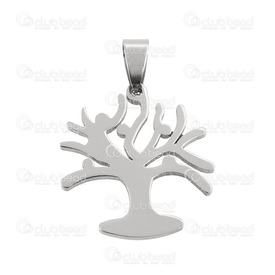 1413-14119 - Stainless Steel 304 Pendant Tree of Life With Bail 26X28MM 1pc 1413-14119,VS,1pc,Pendant,Stainless Steel 304,26X28MM,Tree of Life,With Bail,Grey,China,1pc,montreal, quebec, canada, beads, wholesale