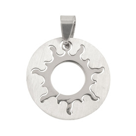 1413-1435 - Stainless Steel 304 Pendant Round Donut 26MM 1pc 1413-1435,montreal, quebec, canada, beads, wholesale