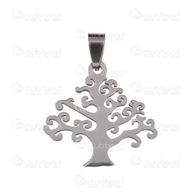 1413-1489 - Stainless Steel 304 Pendant With Bail Life of Tree 28MM 1pc 1413-1489,Pendants,Stainless Steel,Pendant,With Bail,Stainless Steel 304,28MM,Life of Tree,China,1pc,montreal, quebec, canada, beads, wholesale