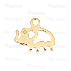 1413-1493-GL - Stainless Steel 304 Charm Elephant 11X9.5MM Gold 10pcs 1413-1493-GL,Charm,Stainless Steel 304,11X9.5MM,Elephant,Yellow,Gold,China,10pcs,montreal, quebec, canada, beads, wholesale