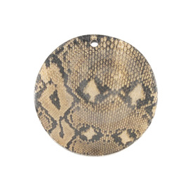 *1413-1500-01 - Pendentif Resine Rond 44MM Noir Serpent 1pc Indes *1413-1500-01,montreal, quebec, canada, beads, wholesale