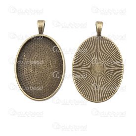 1413-1516-105-OXBR - Metal Bezel Cup Pendant 22x30mm Oval Antique Brass 5pcs 1413-1516-105-OXBR,Findings,Bezel - Cabochon Settings,5pcs,Metal,Bezel Cup Pendant,Oval,22X30MM,Brown,Antique Brass,Metal,5pcs,China,montreal, quebec, canada, beads, wholesale