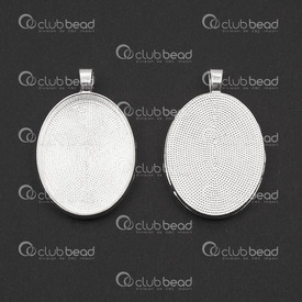 1413-1516-105 - Metal Bezel Cup Pendant 22x30mm Oval Silver 5pcs 1413-1516-105,Findings,Silver,5pcs,Metal,Bezel Cup Pendant,Oval,22X30MM,Grey,Silver,Metal,5pcs,China,montreal, quebec, canada, beads, wholesale