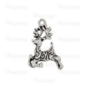 1413-1516-145 - Pendentif de Métal Cerf 23x15mm Nickel Antique 20pcs Thème: Animaux 1413-1516-145,Breloques et pendentifs en métal,20pcs,Pendentif,Métal,23X15MM,Deer,Antique Nickel,20pcs,Theme: Animals,montreal, quebec, canada, beads, wholesale