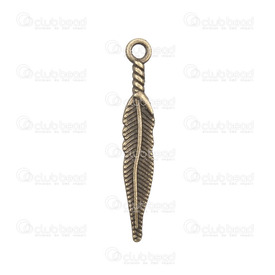 1413-1516-177-OXBR - Metal Pendant Feather 4.5x28mm Antique Brass 50pcs 1413-1516-177-OXBR,Pendants,50pcs,Pendant,Metal,4.5x28mm,Feather,Antique Brass,China,50pcs,montreal, quebec, canada, beads, wholesale