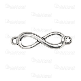 1413-1516-181 - Metal Pendent Link Nickel 22X8MM 21gr 20pcs 1413-1516-181,is,Metal,Pendant,Metal,29x8.5mm,Infinity Sign,Curved,Nickel,2 Loops,20pcs,montreal, quebec, canada, beads, wholesale