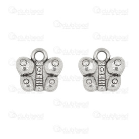 1413-1516-195 - Metal Pendant Butterfly 12x12mm Antique Nickel 20pcs  Theme: Animals 1413-1516-195,Pendants,Pendant,Metal,Metal,12x12mm,Butterfly,Antique Nickel,China,20pcs,Theme: Animals,montreal, quebec, canada, beads, wholesale