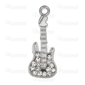 1413-1516-211 - Pendentif de Métal Guitare avec pierres du Rhin 12x31mm Nickel 10pcs 1413-1516-211,Pendentifs,Métal,10pcs,Nickel,Pendentif,Métal,12x31mm,Guitar,With Rhinestones,Nickel,Chine,10pcs,montreal, quebec, canada, beads, wholesale