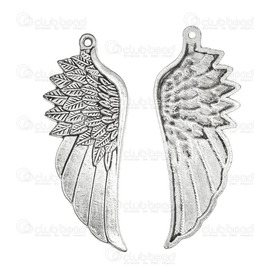 1413-1516-85 - Metal Pendant Wing 56.5mm Antique Nickel  5pcs 1413-1516-85,13,5pcs,Pendant,Metal,56.5mm,Wing,Antique Nickel,5pcs,montreal, quebec, canada, beads, wholesale